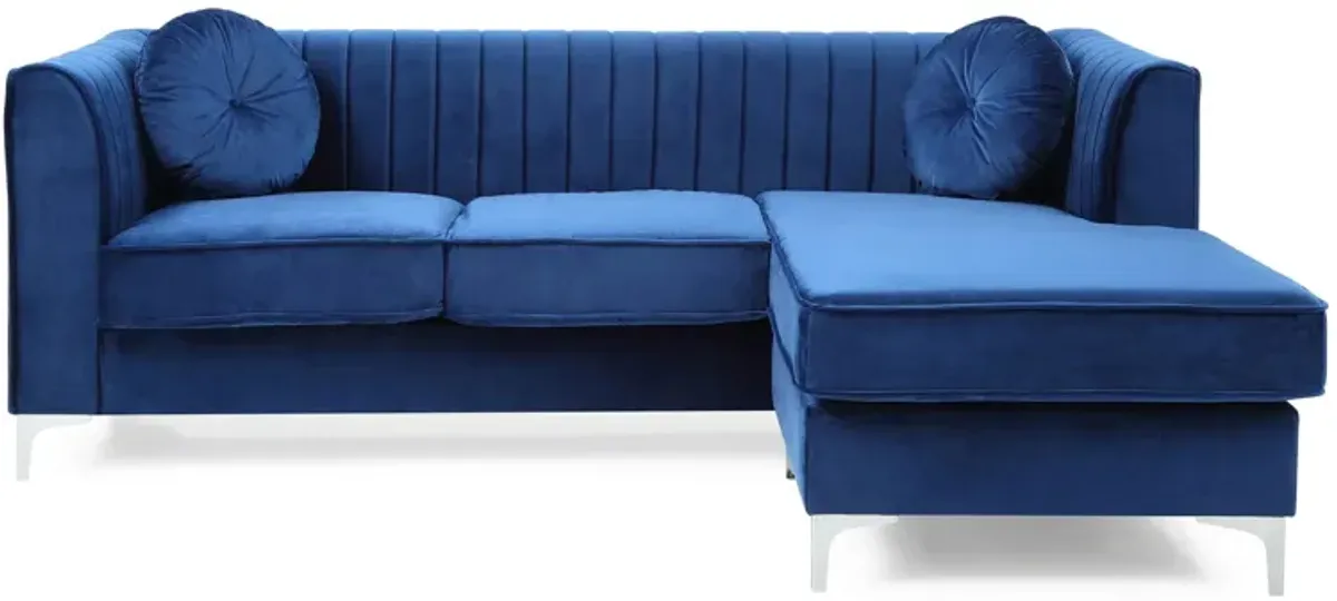 Deltona 2-pc. Reversible Sectional Sofa in Blue by Glory Furniture