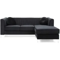Deltona 2-pc. Reversible Sectional Sofa in Black by Glory Furniture