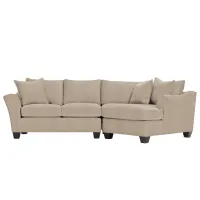 Foresthill 2-pc. Right Hand Cuddler Sectional Sofa in Sugar Shack Putty by H.M. Richards
