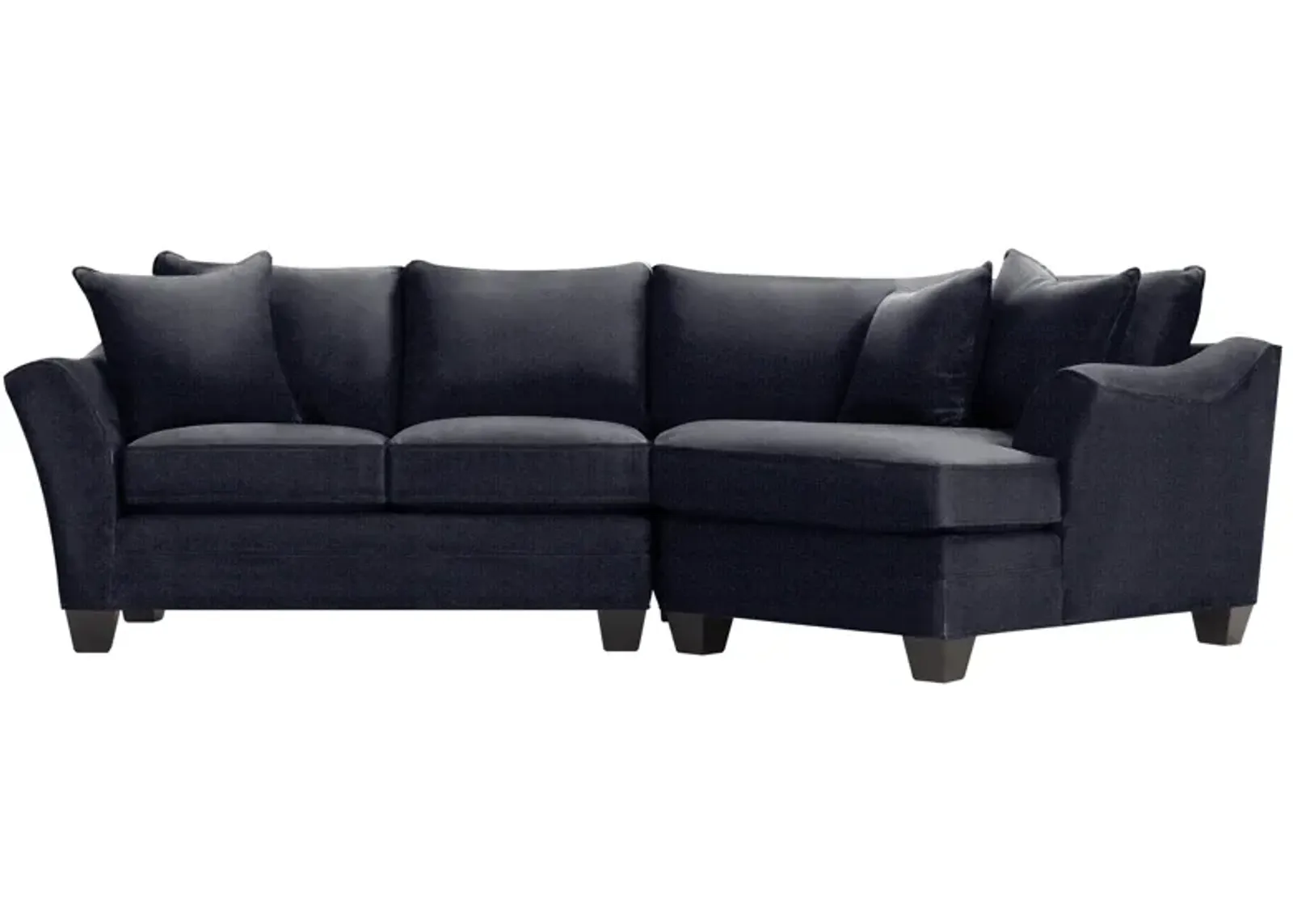 Foresthill 2-pc. Right Hand Cuddler Sectional Sofa in Sugar Shack Navy by H.M. Richards