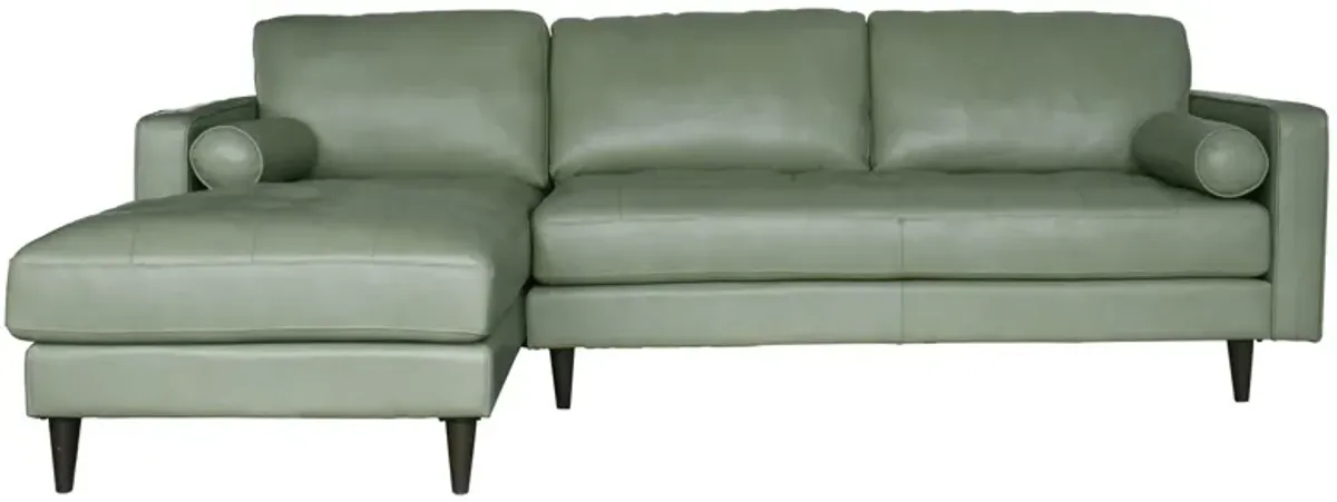 Amara Chaise Sectional Sofa in Kiwi by Lea Unlimited