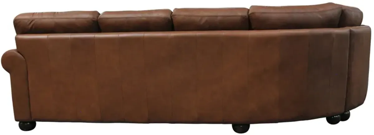 Savannah 2-pc. Sectional Sofa in Urban Cedar by Omnia Leather