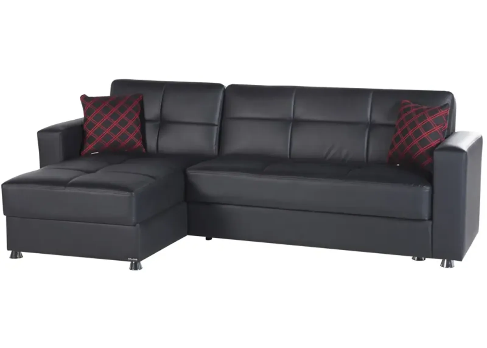 Aracely 2-pc. Reversible Sectional Sofa in Black by HUDSON GLOBAL MARKETING USA