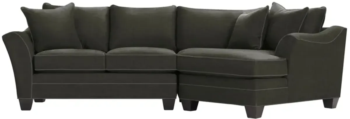 Foresthill 2-pc. Right Hand Cuddler Sectional Sofa in Santa Rosa Slate by H.M. Richards