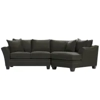 Foresthill 2-pc. Right Hand Cuddler Sectional Sofa in Santa Rosa Slate by H.M. Richards