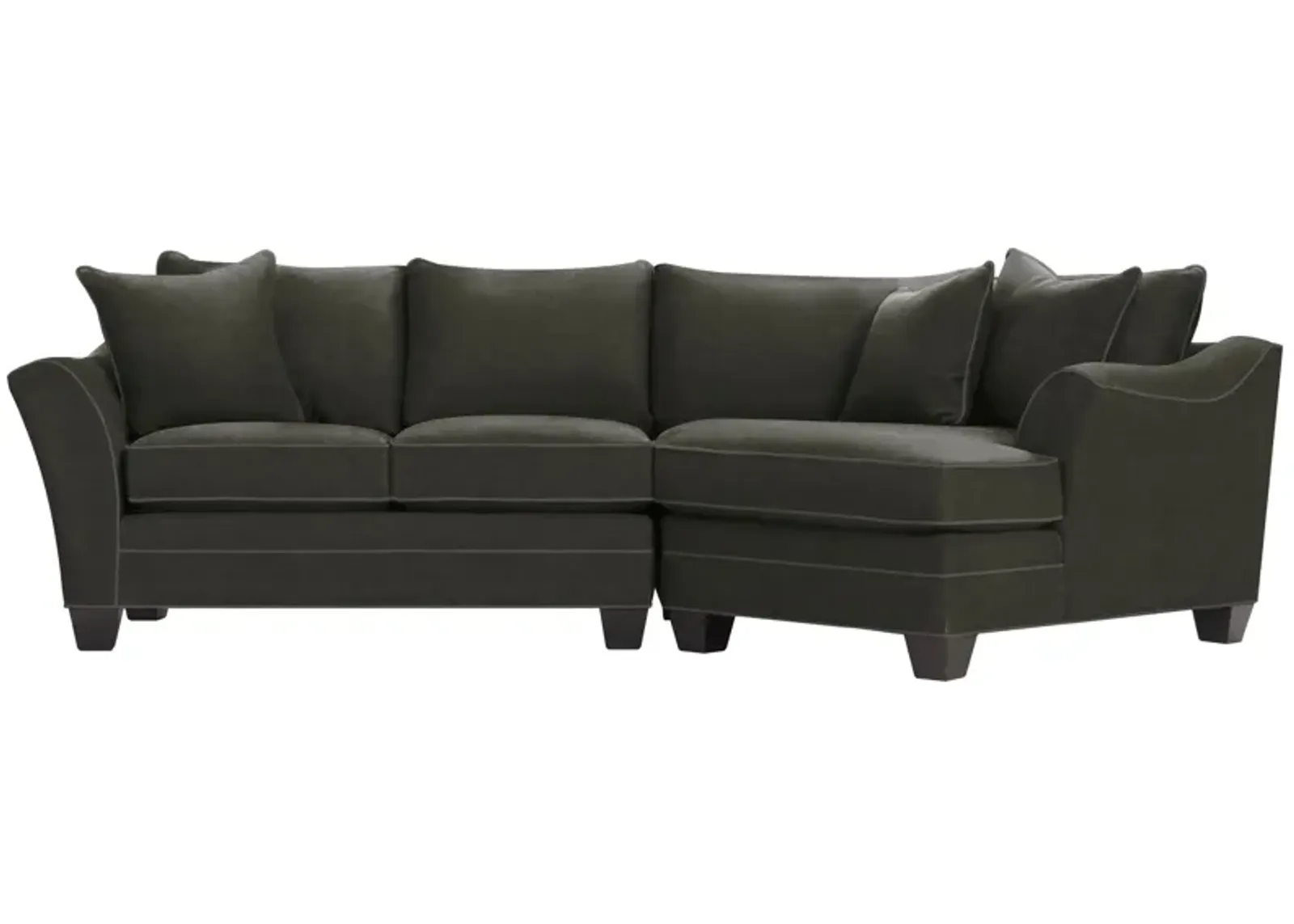 Foresthill 2-pc. Right Hand Cuddler Sectional Sofa in Santa Rosa Slate by H.M. Richards