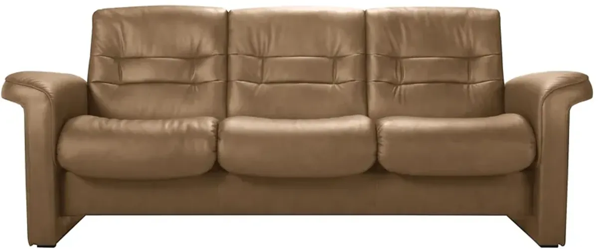 Stressless Sapphire Leather Reclining Low-Back Sofa