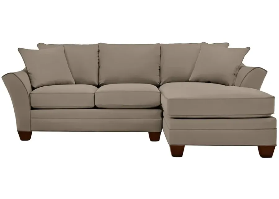 Foresthill 2-pc. Right Hand Chaise Sectional Sofa in Suede So Soft Mineral by H.M. Richards