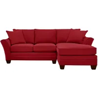 Foresthill 2-pc. Right Hand Chaise Sectional Sofa in Suede So Soft Cardinal by H.M. Richards