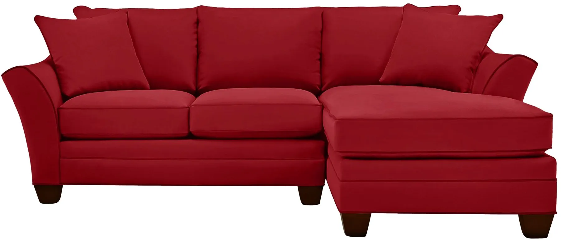 Foresthill 2-pc. Right Hand Chaise Sectional Sofa in Suede So Soft Cardinal by H.M. Richards