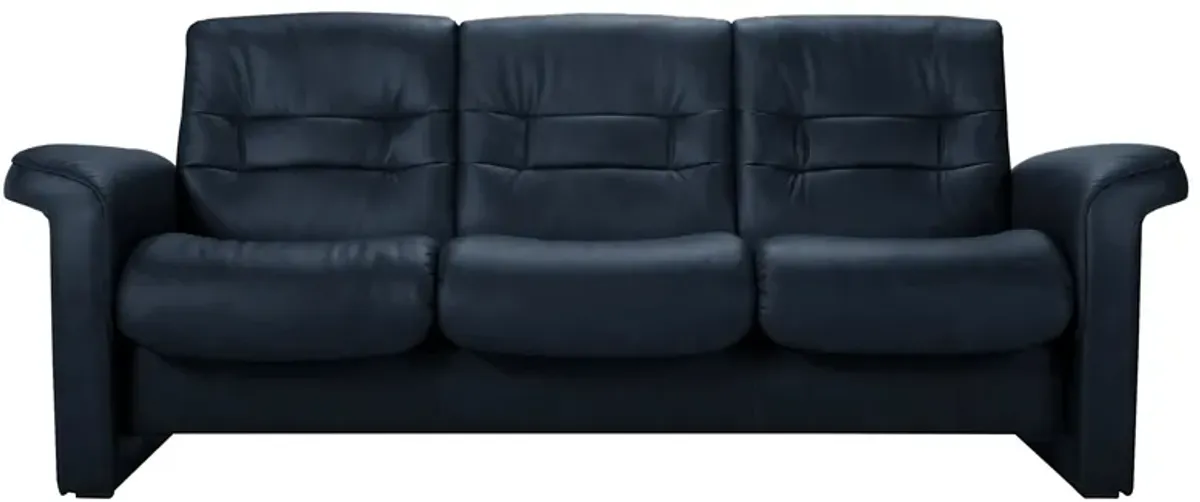 Stressless Sapphire Leather Reclining Low-Back Sofa