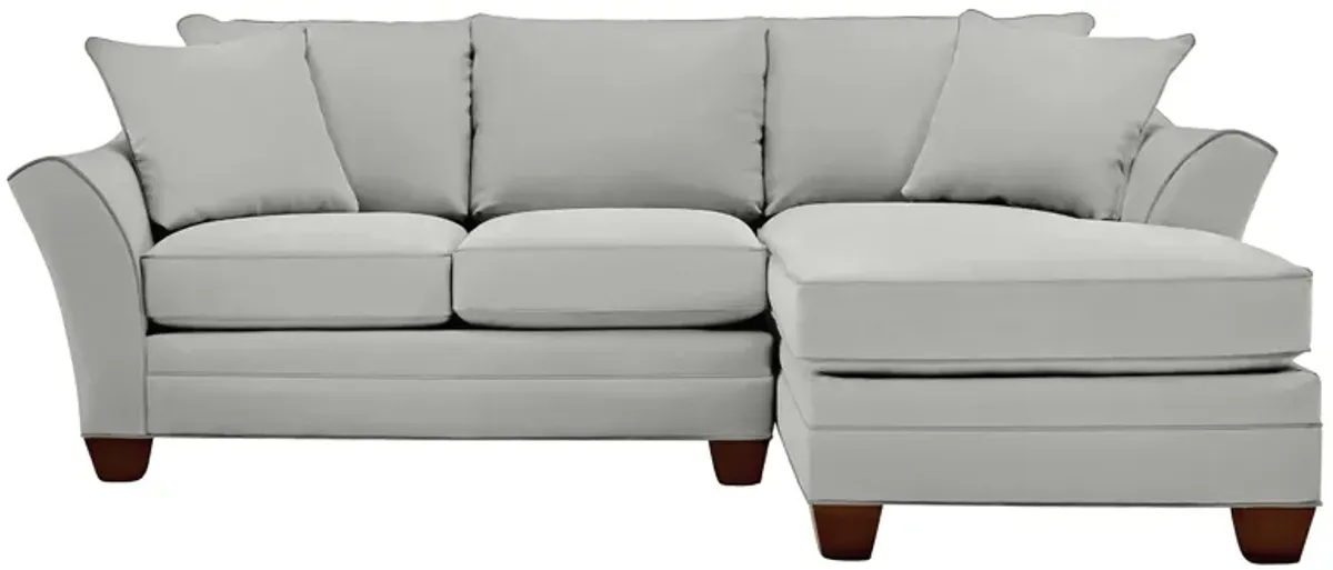 Foresthill 2-pc. Right Hand Chaise Sectional Sofa in Suede So Soft Platinum by H.M. Richards