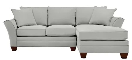 Foresthill 2-pc. Right Hand Chaise Sectional Sofa in Suede So Soft Platinum by H.M. Richards