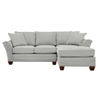Foresthill 2-pc. Right Hand Chaise Sectional Sofa in Suede So Soft Platinum by H.M. Richards