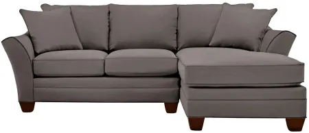 Foresthill 2-pc. Right Hand Chaise Sectional Sofa in Suede So Soft Slate by H.M. Richards