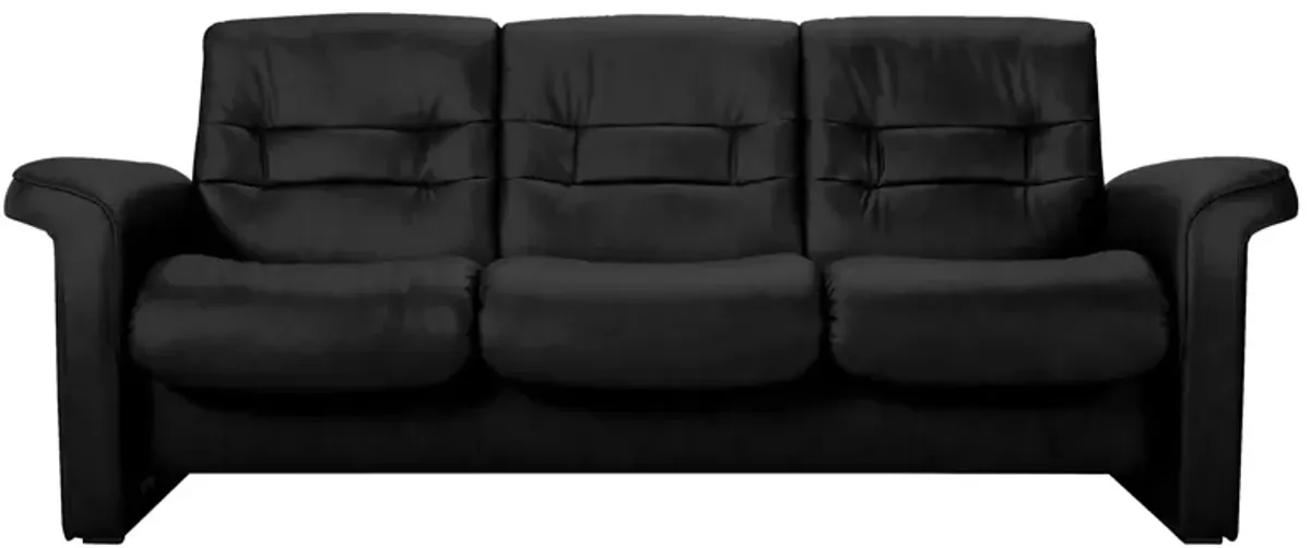 Stressless Sapphire Leather Reclining Low-Back Sofa