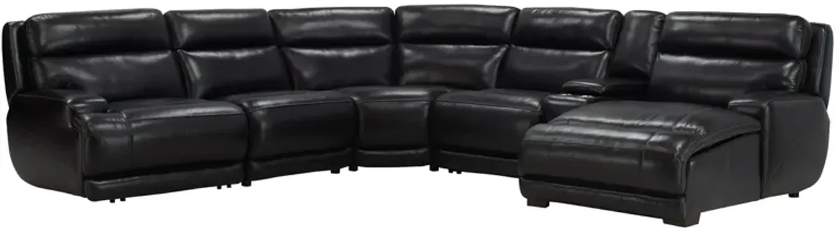 Tompkins Leather 6-pc. Sectional