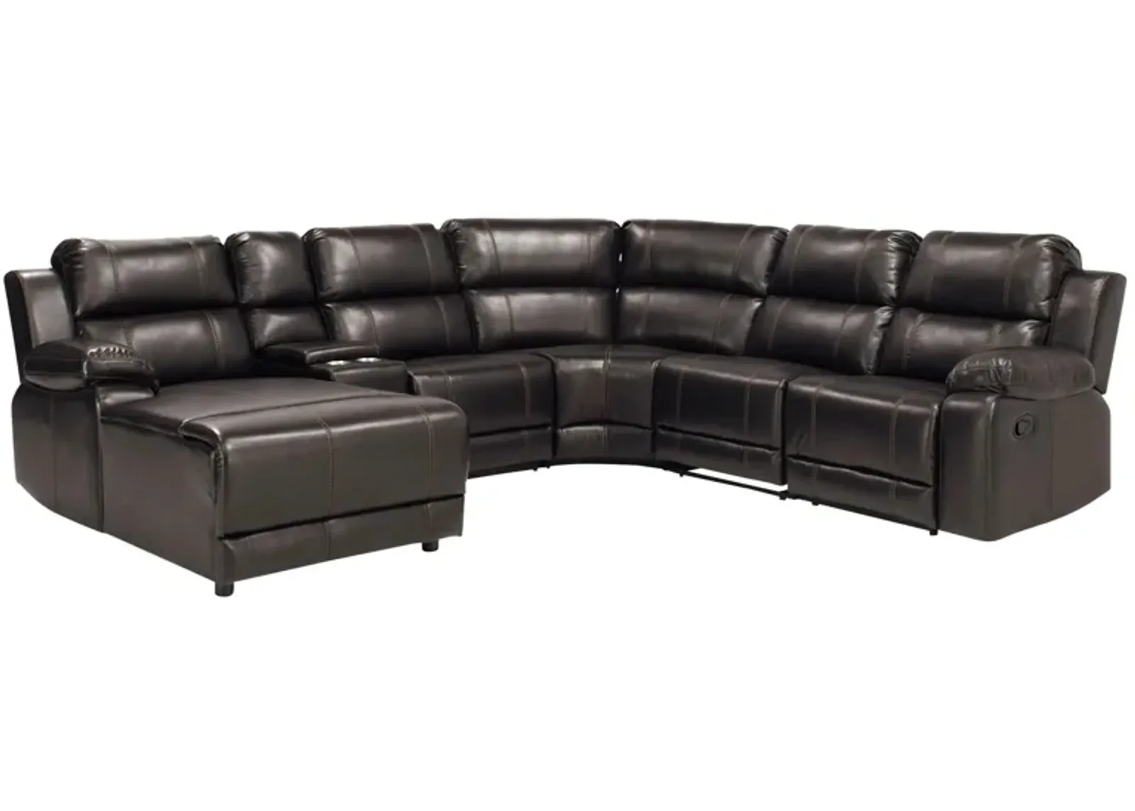 Kerridon 6-pc. Reclining Sectional in Brown by Bellanest