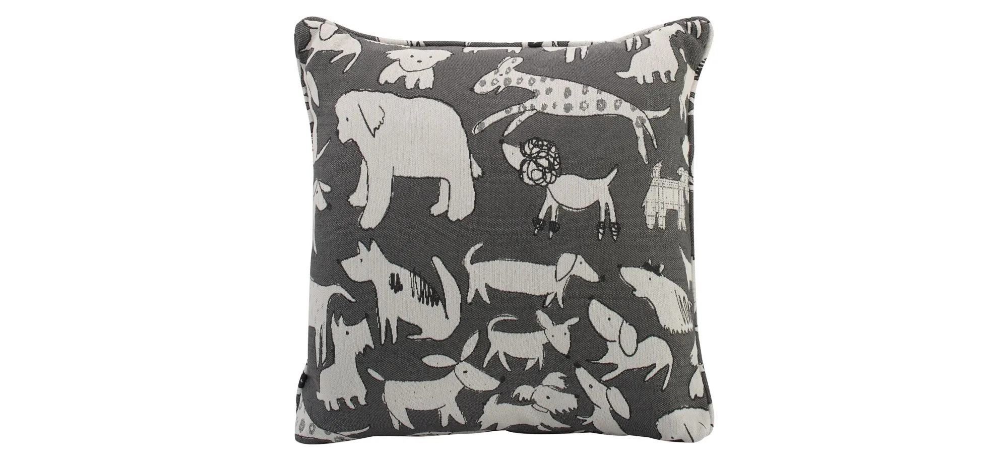 Daine Throw Pillow in Doggie Graphite by Fusion Furniture
