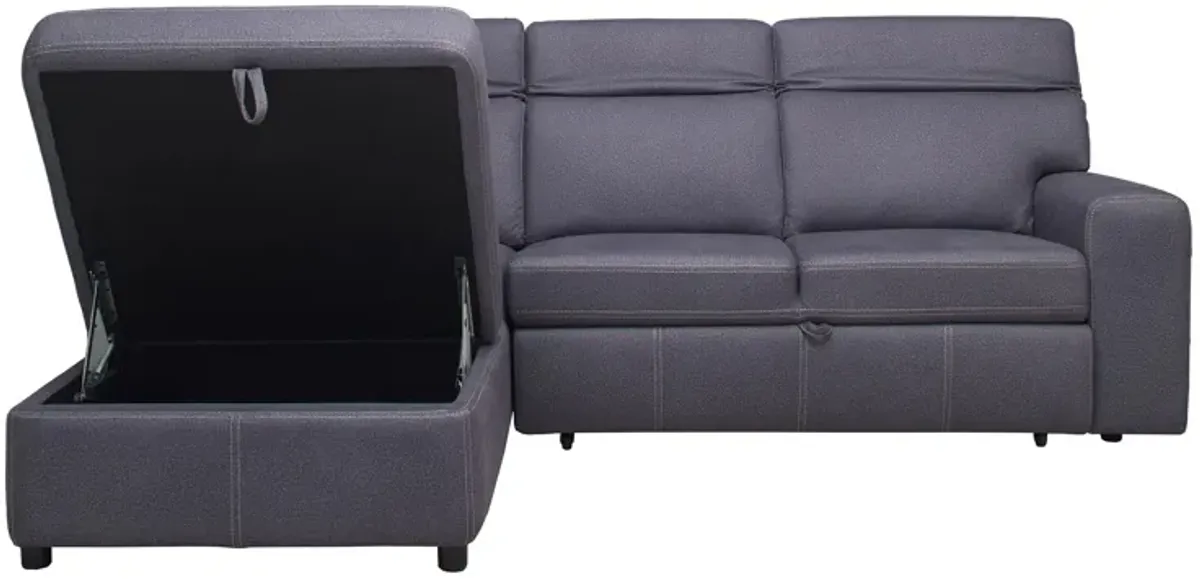 Aspen 2-pc. Left Arm Facing Sofa Chaise w/ Pop-Up Sleeper and Ratchet Headrest