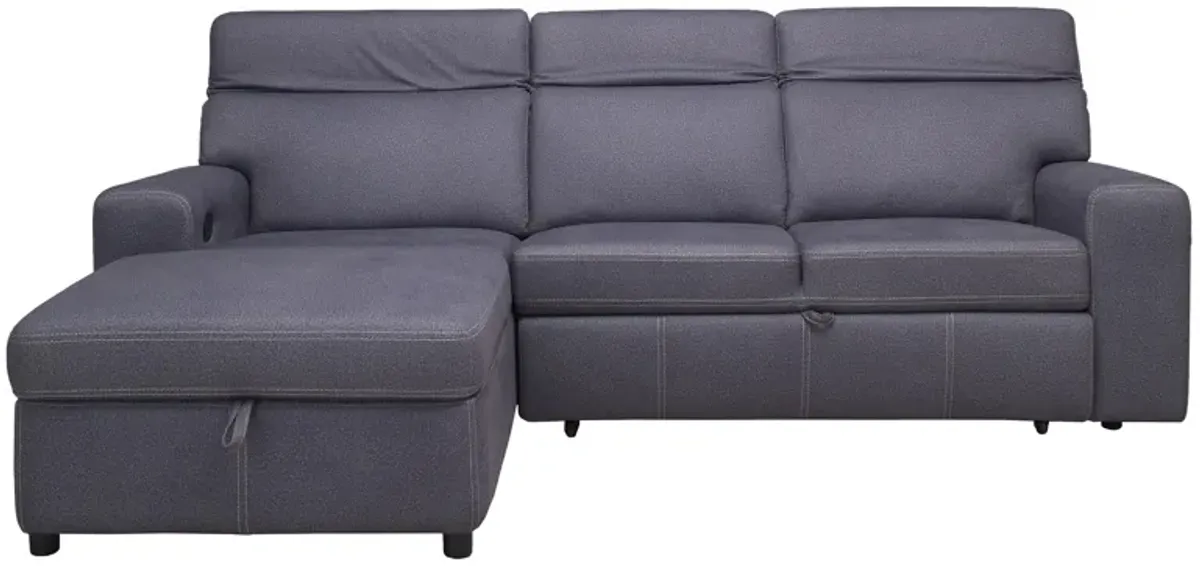 Aspen 2-pc. Left Arm Facing Sofa Chaise w/ Pop-Up Sleeper and Ratchet Headrest