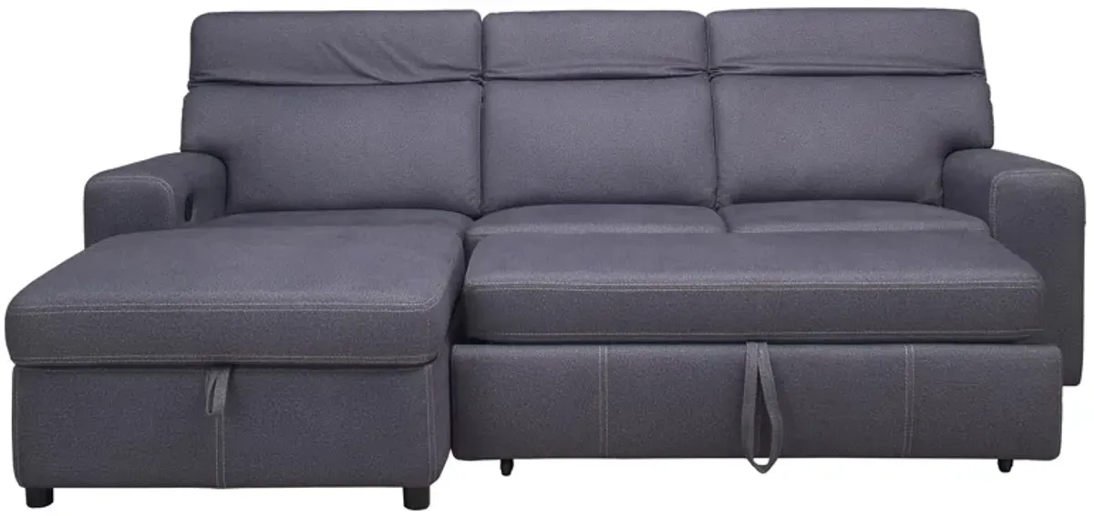 Aspen 2-pc. Left Arm Facing Sofa Chaise w/ Pop-Up Sleeper and Ratchet Headrest