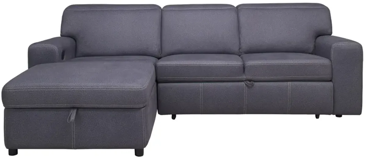 Aspen 2-pc. Left Arm Facing Sofa Chaise w/ Pop-Up Sleeper and Ratchet Headrest