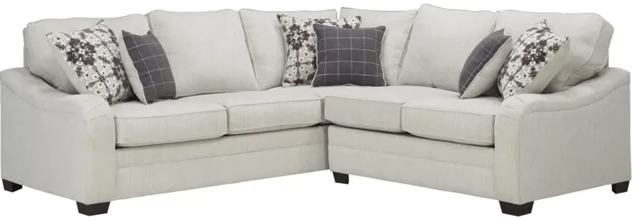 Caid 2 Pc Chenille Sectional Sofa Raymour And Flanigan | Furniture.com