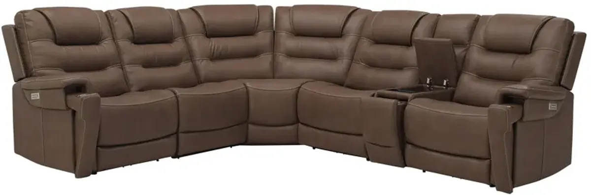 Danbury 6-pc. Power Sectional w/ Power Headrest and Lumbar Support