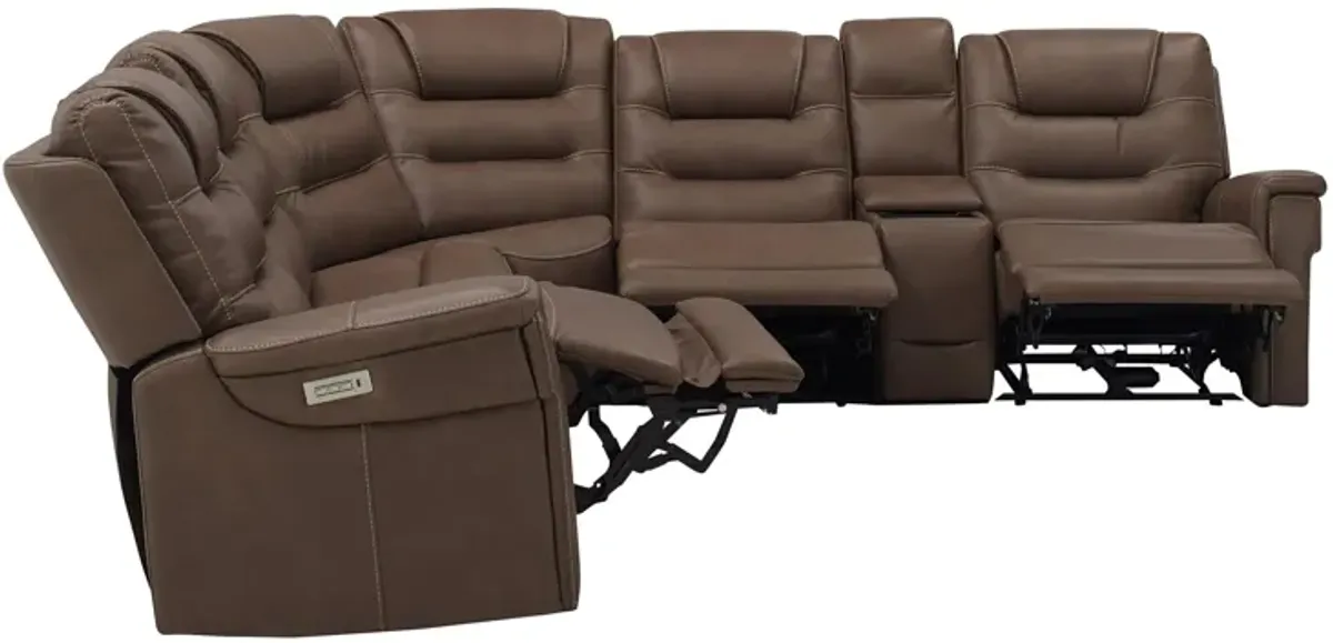 Danbury 6-pc. Power Sectional w/ Power Headrest and Lumbar Support