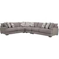 Carter 4-pc. Sectional in Brown, Beige, Gray, Off-White by Bellanest