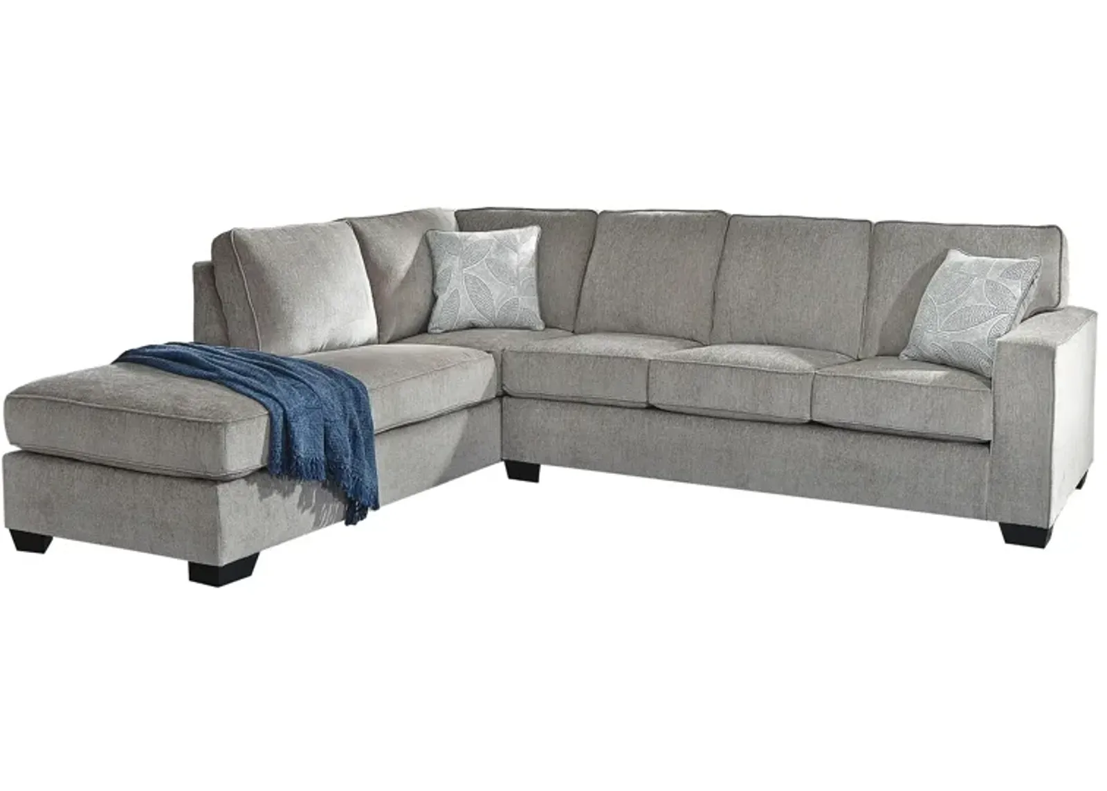 Adelson Chenille 2-pc. Sectional in Alloy by Ashley Furniture