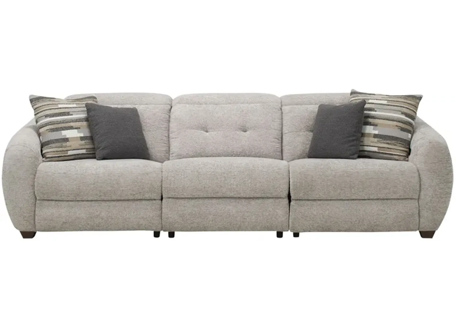 Carson 3-pc. Dual Power Reclining Sofa in Beige;Off-White by Bellanest