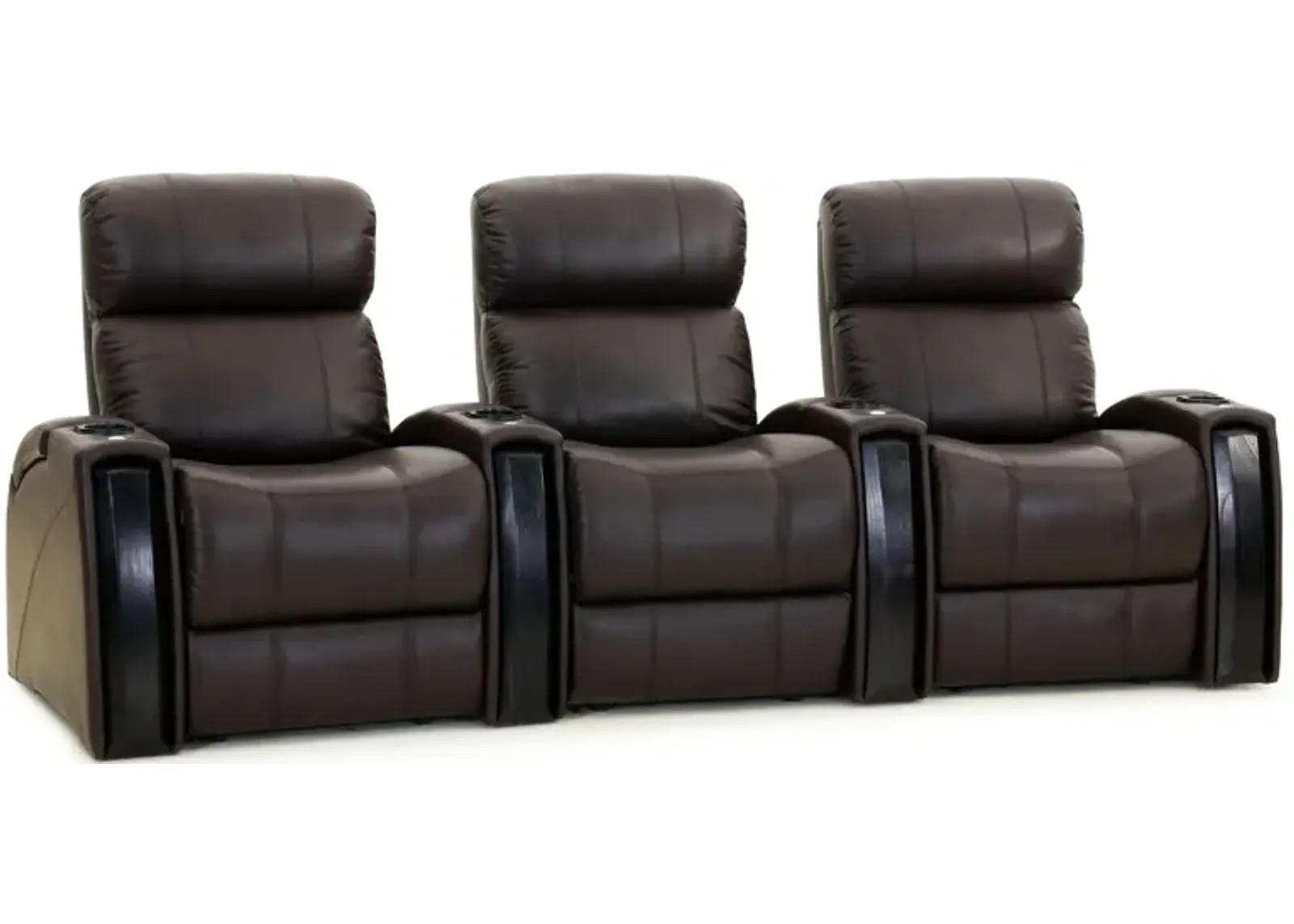 Arnoff 3-pc. Leather Power-Reclining Sectional Sofa in Brown / Black by Bellanest