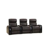 Arnoff 3-pc. Leather Power-Reclining Sectional Sofa in Brown / Black by Bellanest