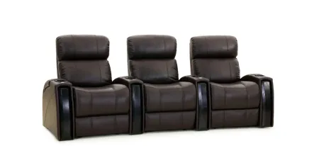 Arnoff 3-pc. Leather Power-Reclining Sectional Sofa in Brown / Black by Bellanest