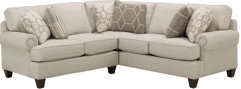 Charlotte 2pc. Sectional Sofa in Beige by Emeraldcraft by Raymour