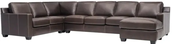 Anaheim Leather 4-pc. Sectional w/ Queen Sleeper