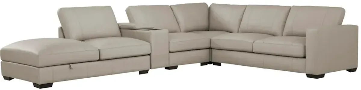 Oaklynn Leather 5-pc. Sectional