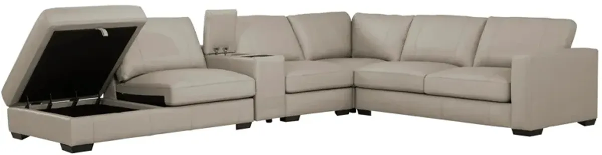 Oaklynn Leather 5-pc. Sectional