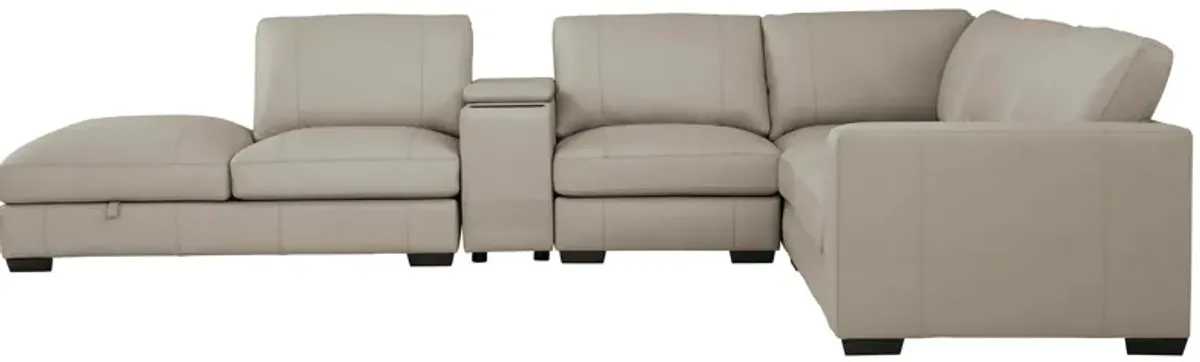 Oaklynn Leather 5-pc. Sectional