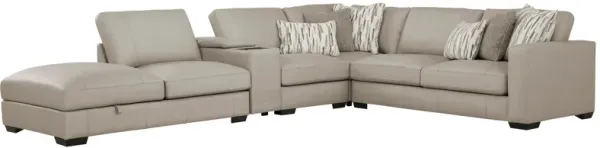 Oaklynn Leather 5-pc. Sectional