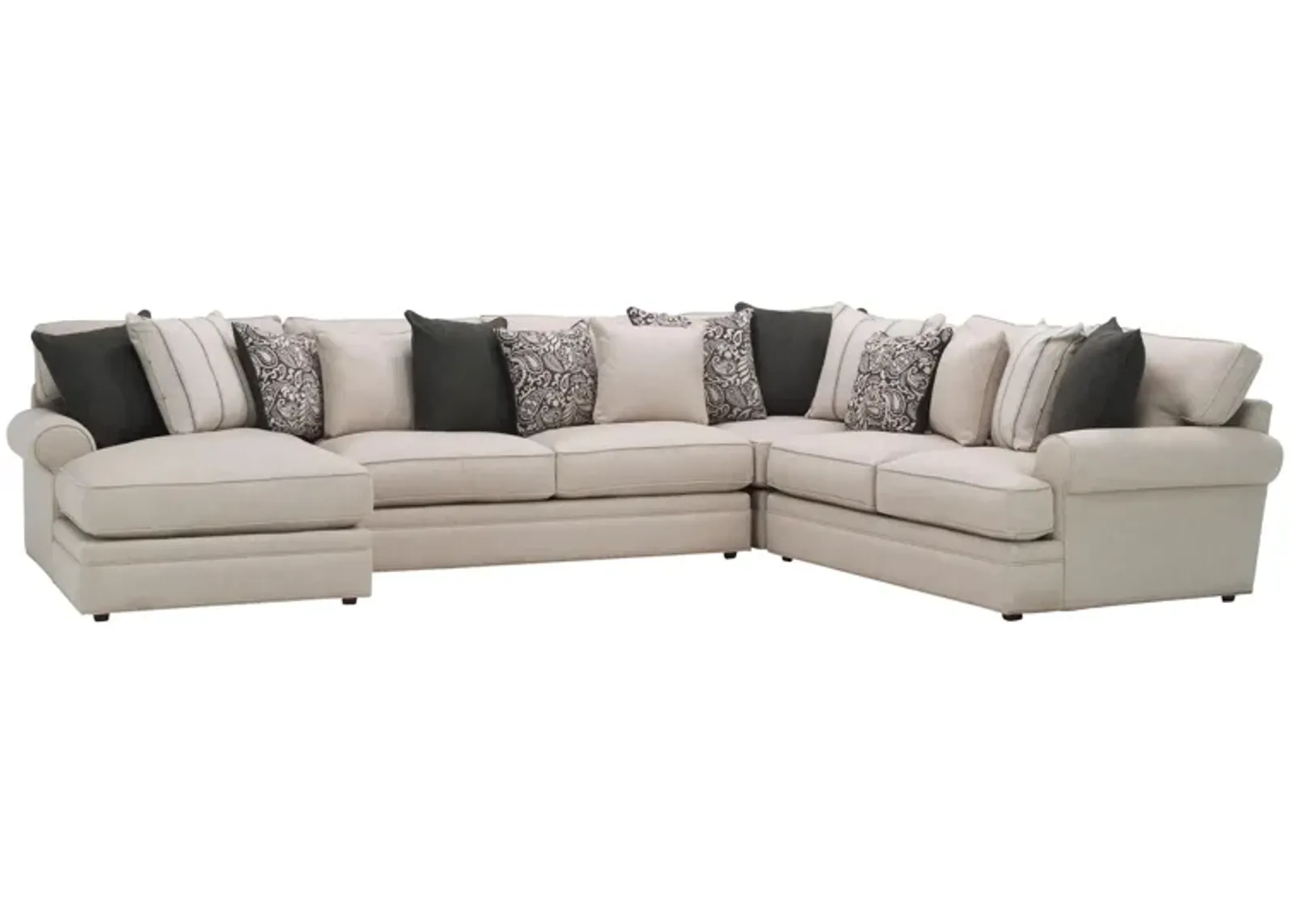 Wilkinson 4-pc. Sectional Sofa in Sugar Shack Putty by H.M. Richards