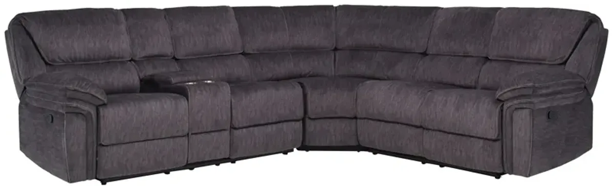 Portman 3-pc. Reclining Sectional in Smoke Gray by Bellanest