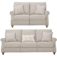 Lamont 2-pc.. Power Sofa and Loveseat Set in Beige by Bellanest
