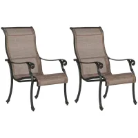 Castle Rock Outdoor Sling Dining Chair, Set of 2 in Sling by Bellanest