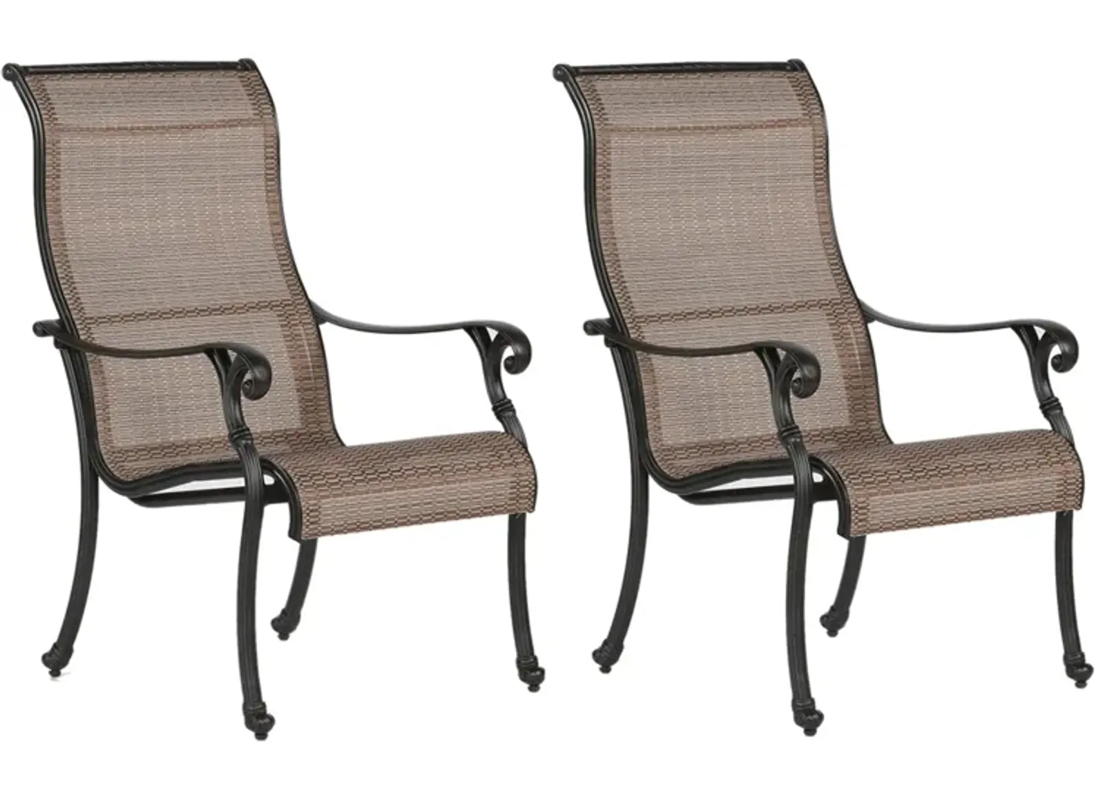 Castle Rock Outdoor Sling Dining Chair, Set of 2 in Gray by Bellanest