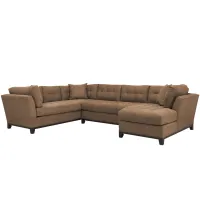 Cityscape 3-pc. Sectional in Suede So Soft Khaki by H.M. Richards