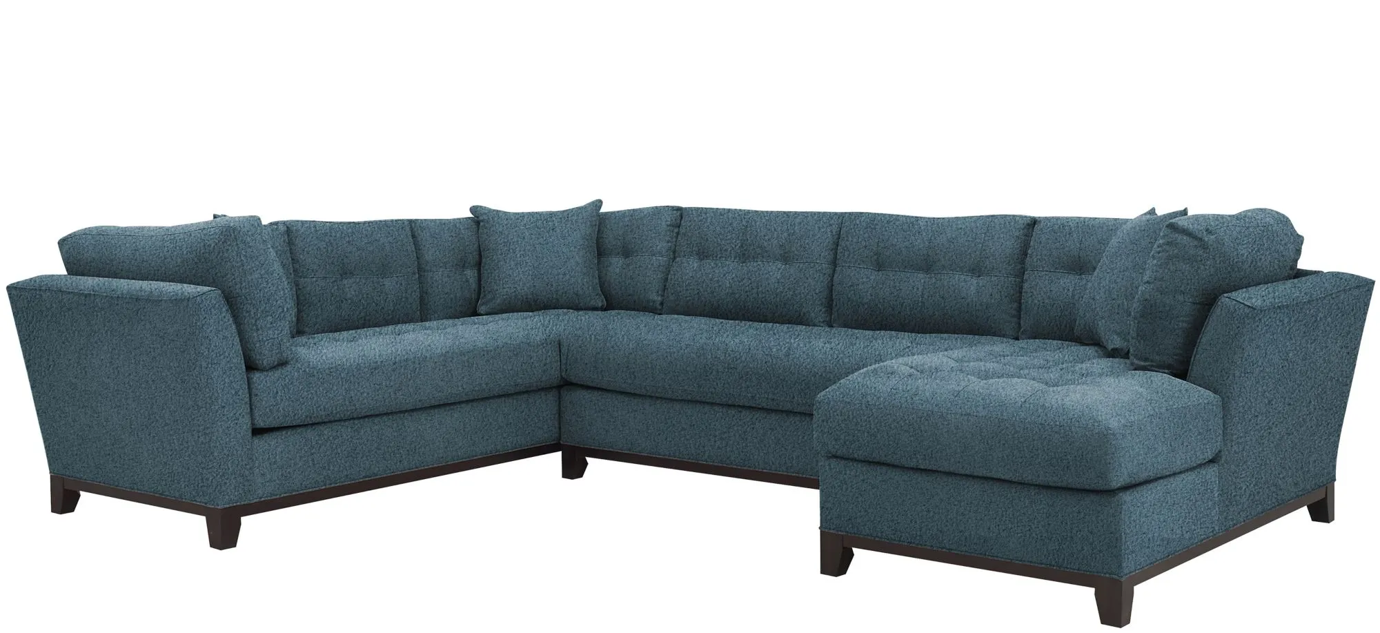 Cityscape 3-pc. Sectional in Suede So Soft Indigo by H.M. Richards