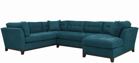 Cityscape 3-pc. Sectional in Suede So Soft Lagoon by H.M. Richards